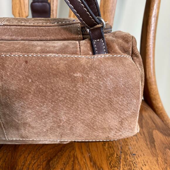 Wilsons Leather Y2K Retro Suede Sling Shoulder Bag Small Convertible Backpack main image 5
